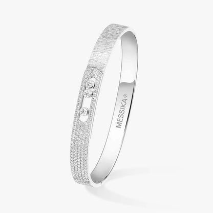 [Glow Jewelry]Move Noa Ciselé half pavé bangle