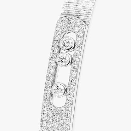 [Glow Jewelry]Move Noa Ciselé half pavé bangle