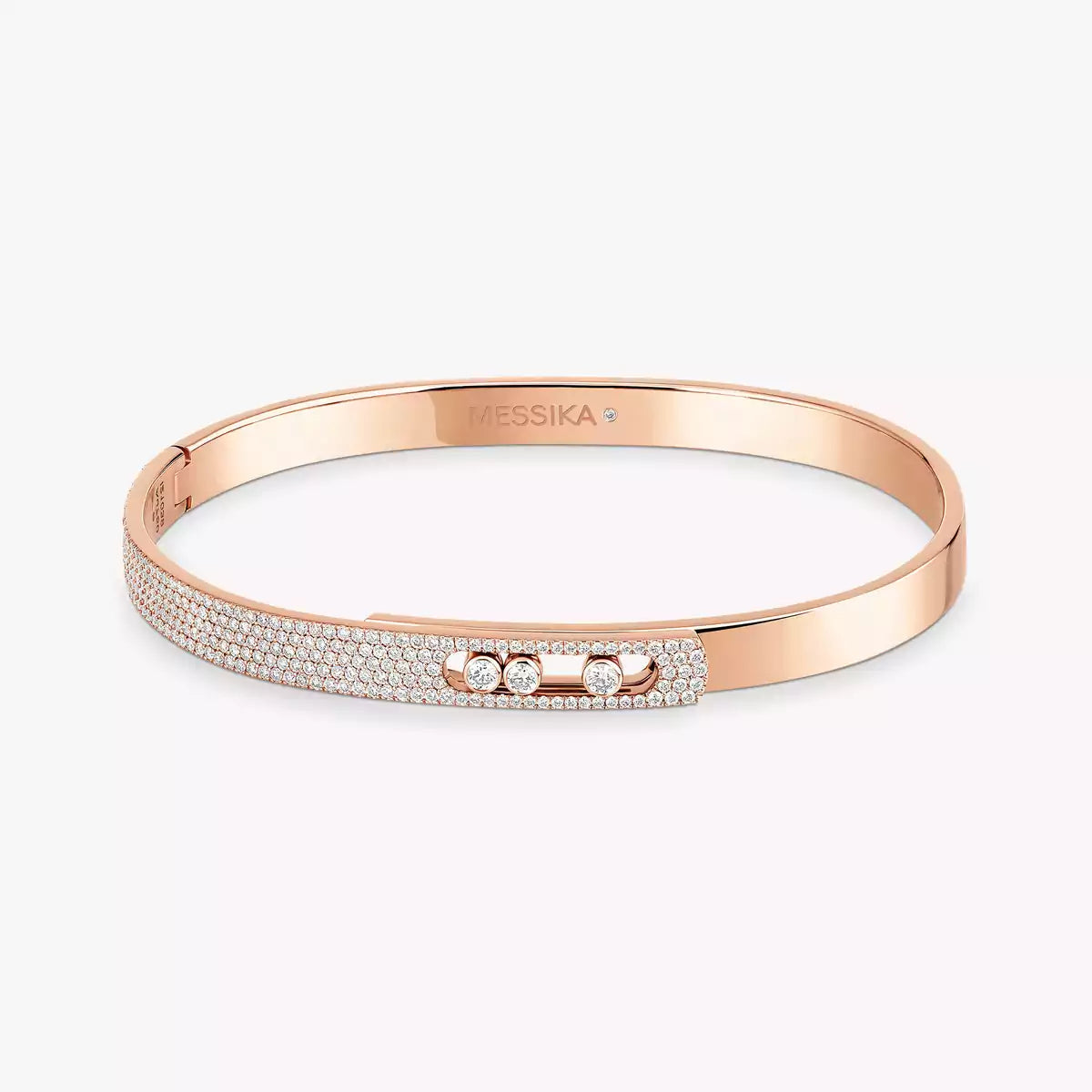 [Glow Jewelry]Move Noa Rose Gold Pavé Diamond Bangle Bracelet