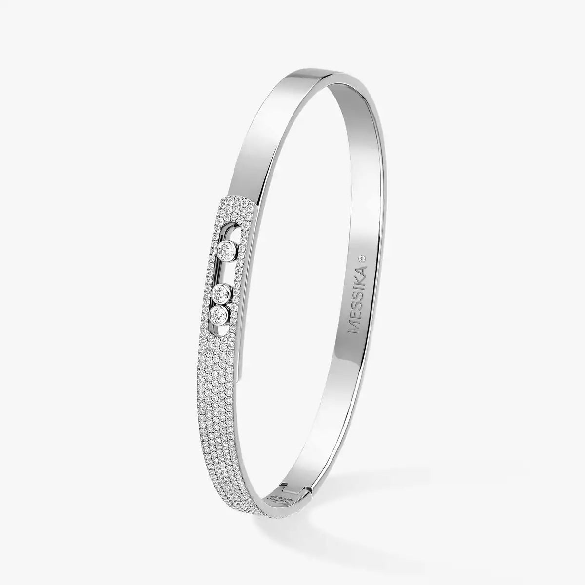 [Glow Jewelry]Move Noa Rose Gold Pavé Diamond Bangle Bracelet