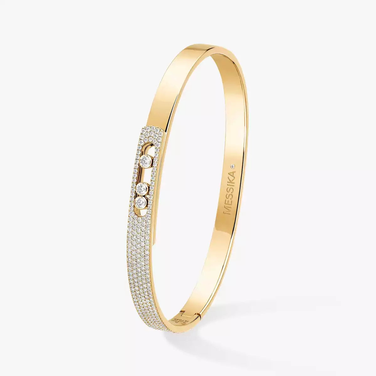 [Glow Jewelry]Move Noa Rose Gold Pavé Diamond Bangle Bracelet