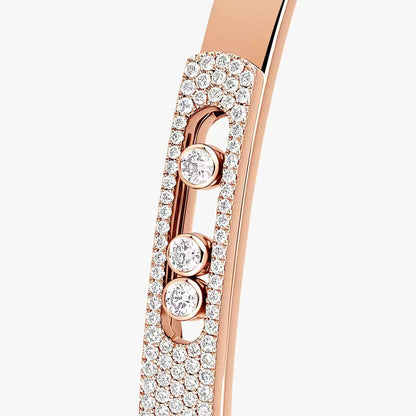 [Glow Jewelry]Move Noa Rose Gold Pavé Diamond Bangle Bracelet