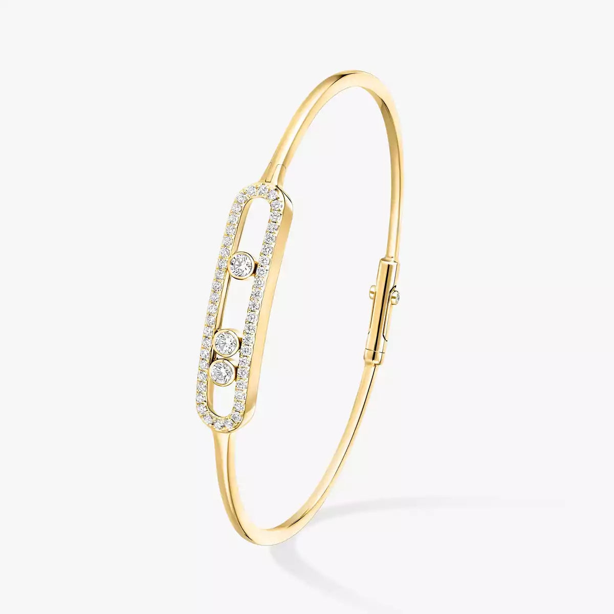 [Glow Jewelry]Move Pavé Diamond Bangle Bracelet M