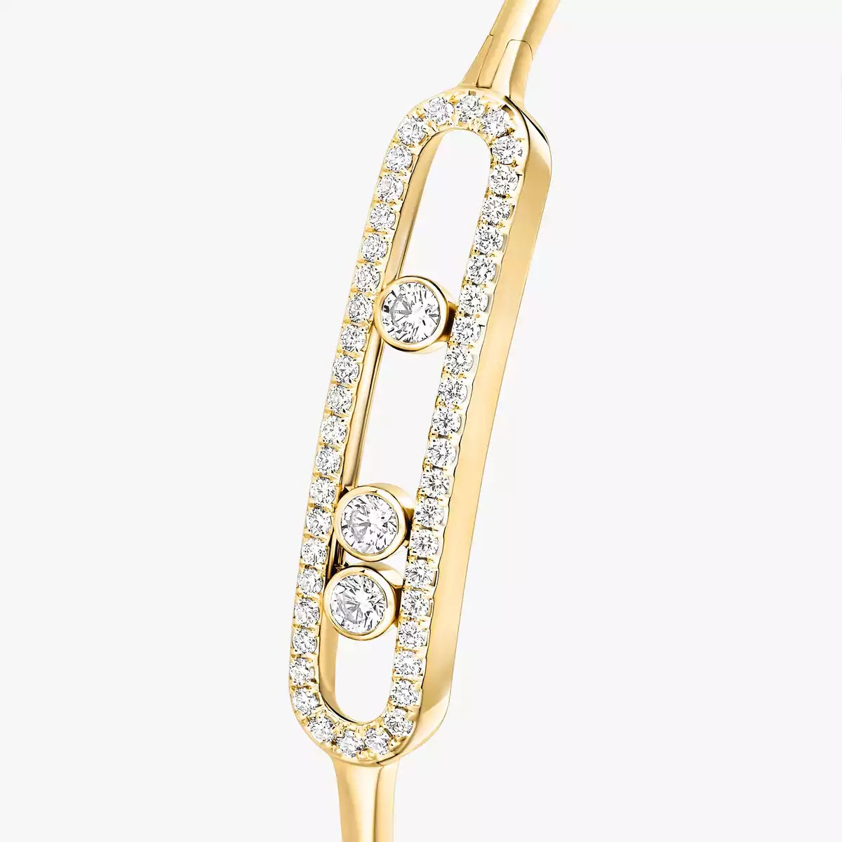 [Glow Jewelry]Move Pavé Diamond Bangle Bracelet M