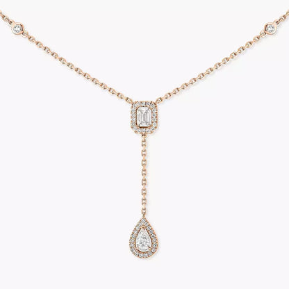[Glow Jewelry]Gold Diamond Tie Necklace