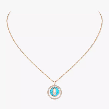[Glow Jewelry]Lucky Move Diamond Necklace in Rose Gold and White Mother-of-Pearl