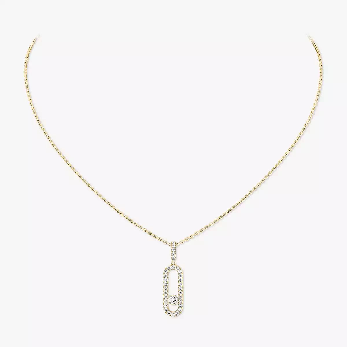 [Glow Jewelry]Move Uno Diamond Necklace in Rose Gold