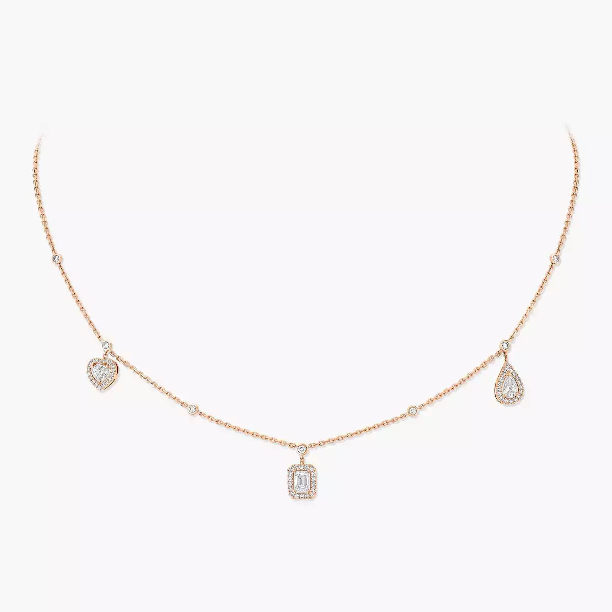 [Glow Jewelry]My Twin Diamond Necklace in Silver