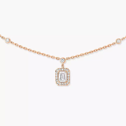 [Glow Jewelry]My Twin Diamond Necklace in Silver