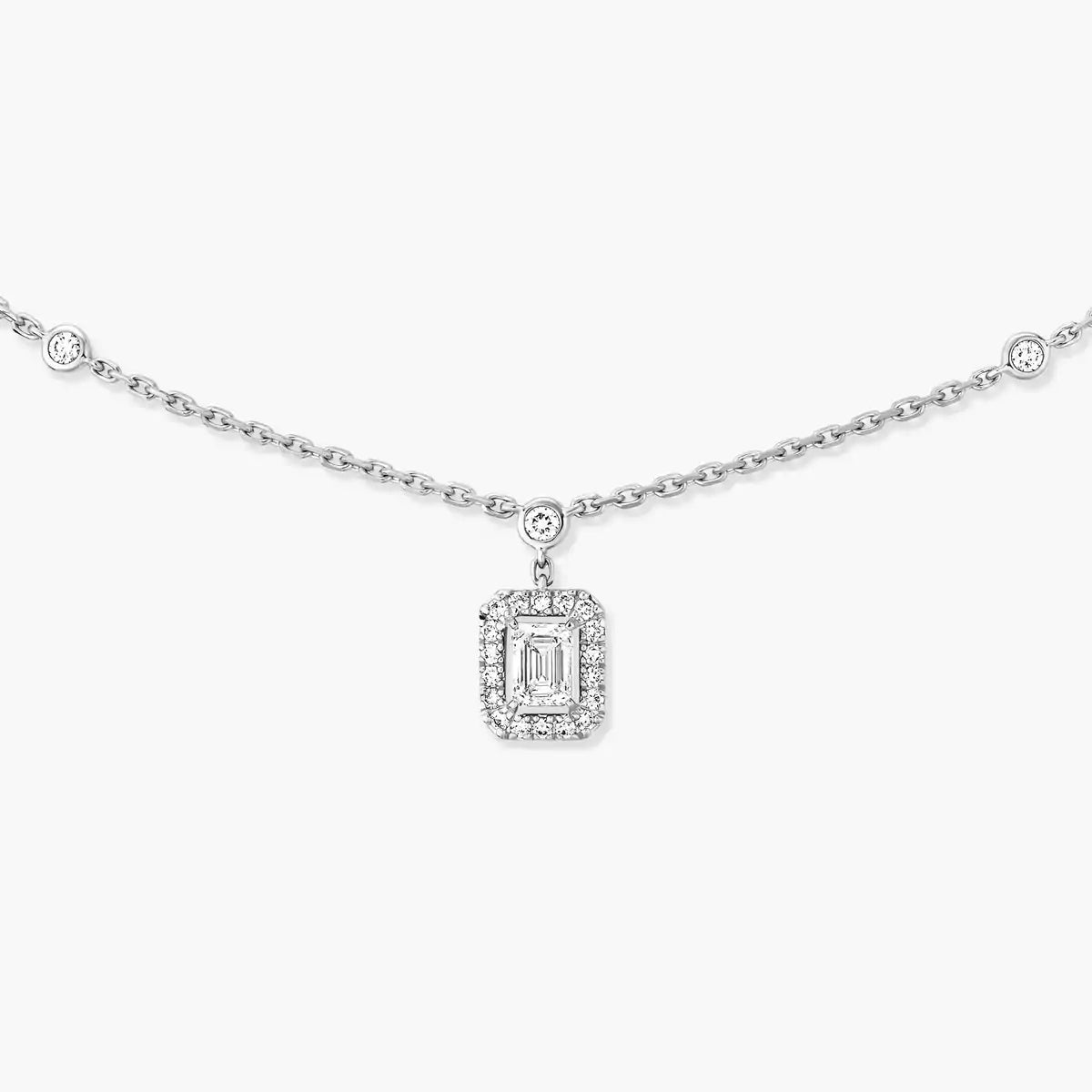 [Glow Jewelry]My Twin Diamond Necklace in Silver