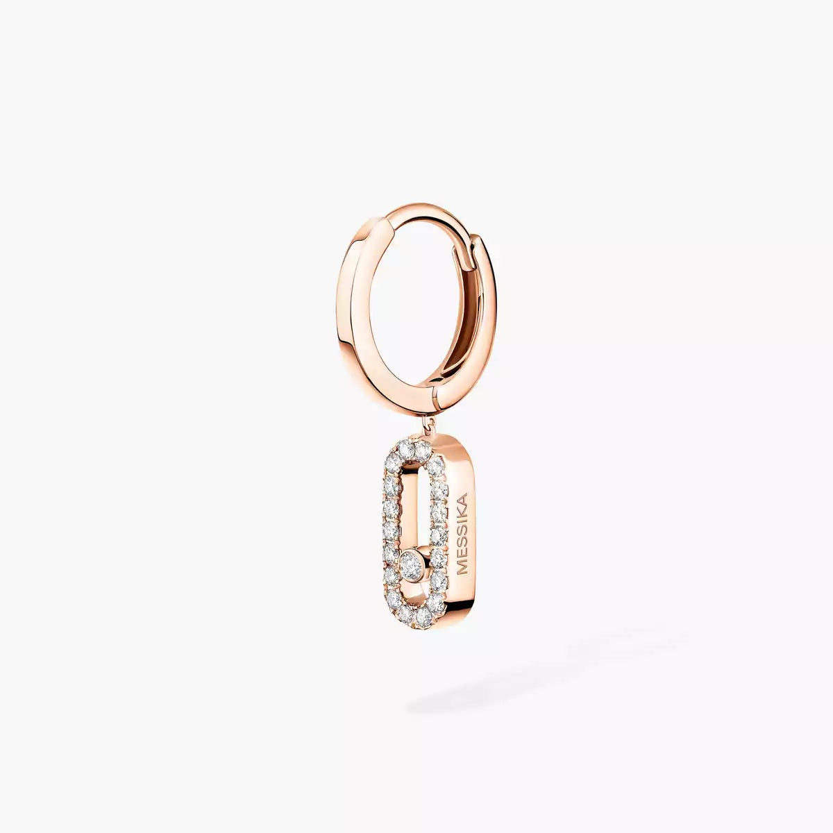 [Glow Jewelry]Move Uno Single Diamond Hoop Earring