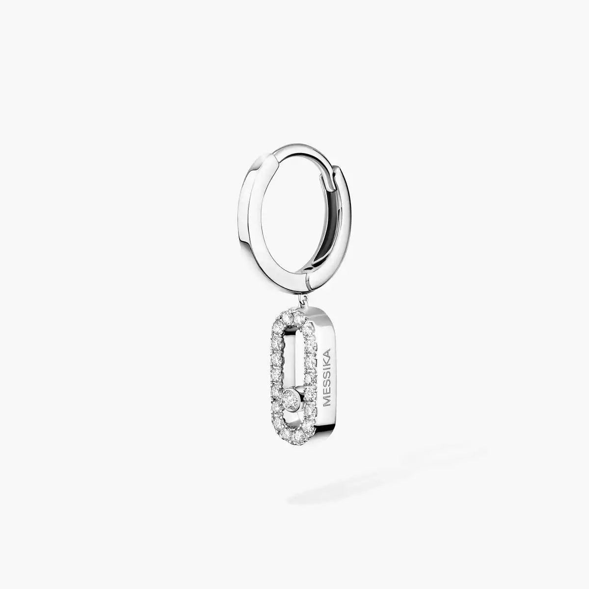 [Glow Jewelry]Move Uno Single Diamond Hoop Earring