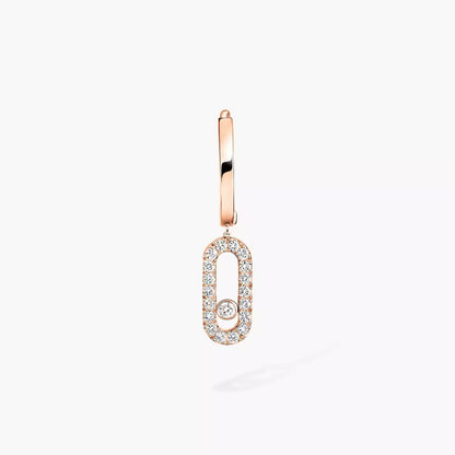 [Glow Jewelry]Move Uno Single Diamond Hoop Earring