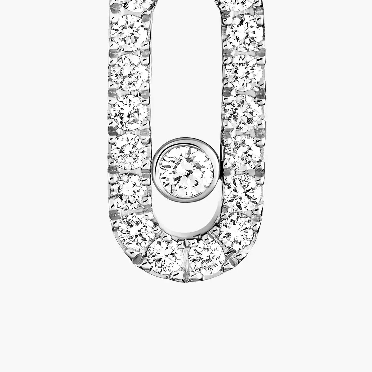 [Glow Jewelry]Move Uno Single Diamond Hoop Earring