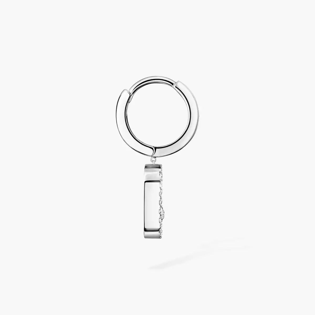 [Glow Jewelry]Move Uno Single Diamond Hoop Earring