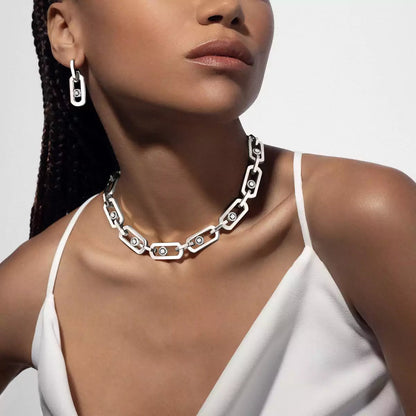 [Glow Jewelry]So Move XL Diamond Pendant Earrings