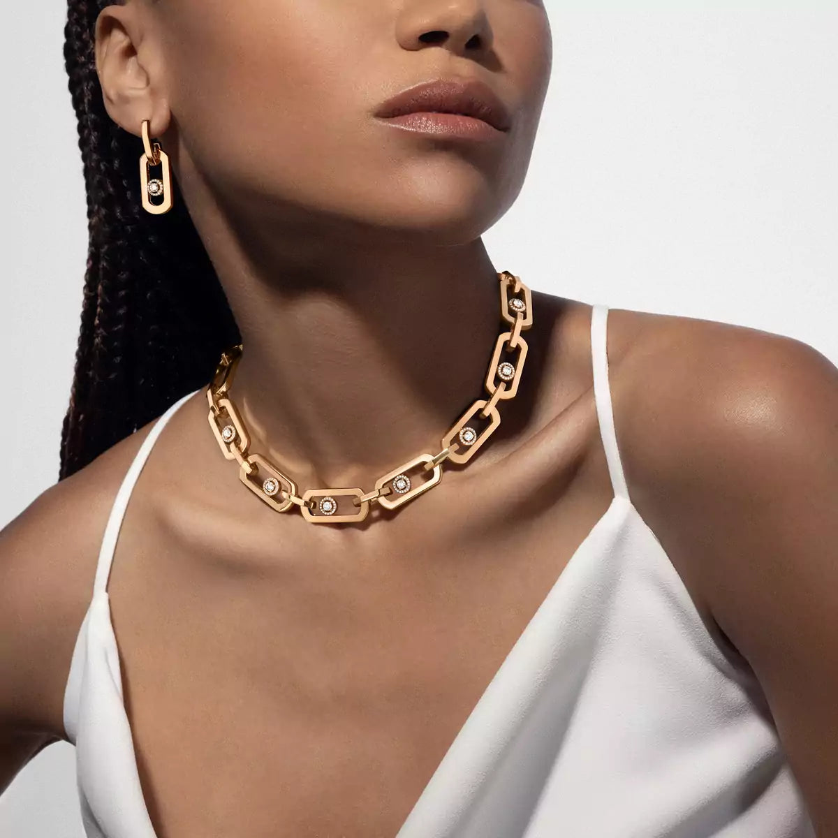 [Glow Jewelry]So Move XL Diamond Pendant Earrings