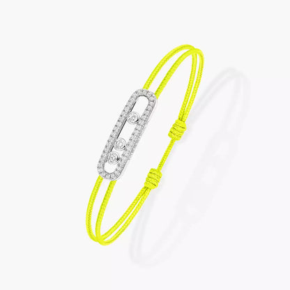 [Glow Jewelry]MK Care(s) pink cord pavé bracelet