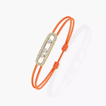 [Glow Jewelry]MK Care(s) pink cord pavé bracelet