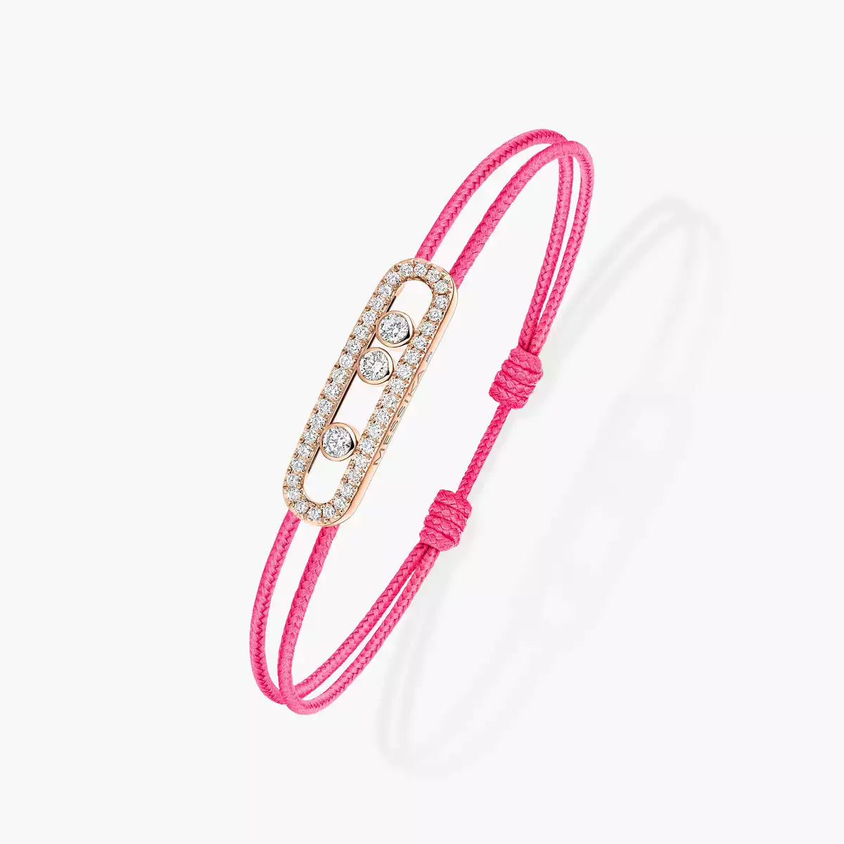[Glow Jewelry]MK Care(s) pink cord pavé bracelet