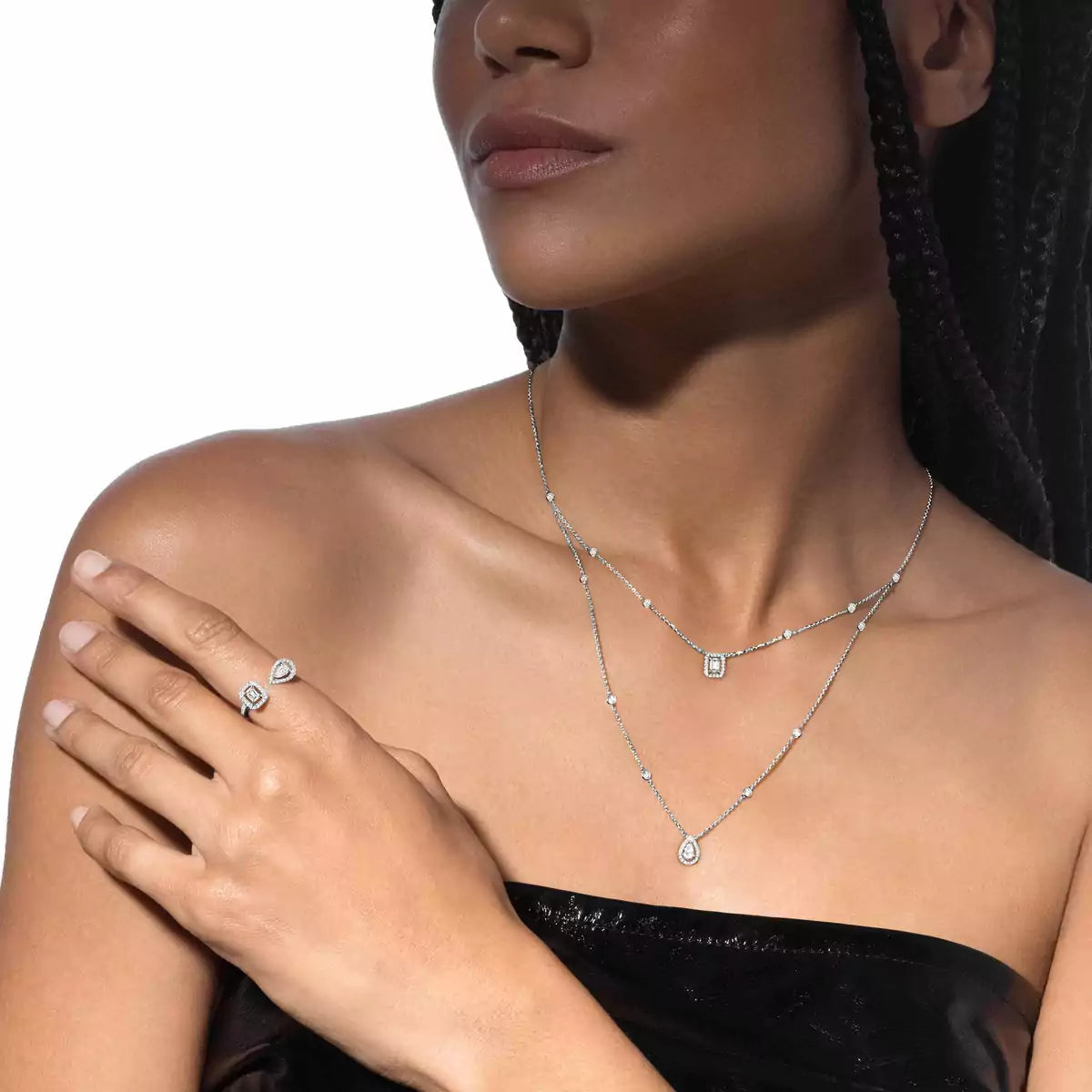 [Glow Jewelry]Diamond Necklace My Twin 2 Rows