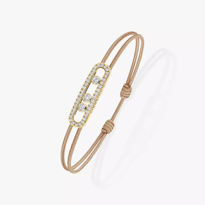 [Glow Jewelry]MK Care(s) pink cord pavé bracelet