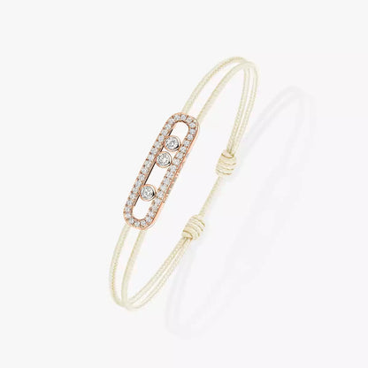 [Glow Jewelry]MK Care(s) pink cord pavé bracelet