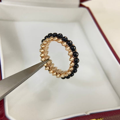 [Glow Jewelry]BLACK BEAD STUD RING