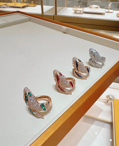 [Glow Jewelry]BRAND NEW LUXURY RED SNAKE RING