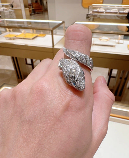[Glow Jewelry]BRAND NEW LUXURY SILVER SNAKE RING