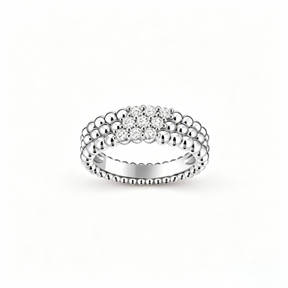 [Glow Jewelry] THREE-ROW DIAMOND RING