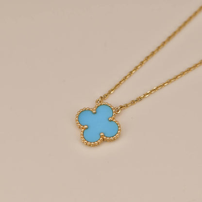 ¡®Glow Jewelry¡¯CLOVER 15MM VINTAGE TURQUOISE NECKLACE