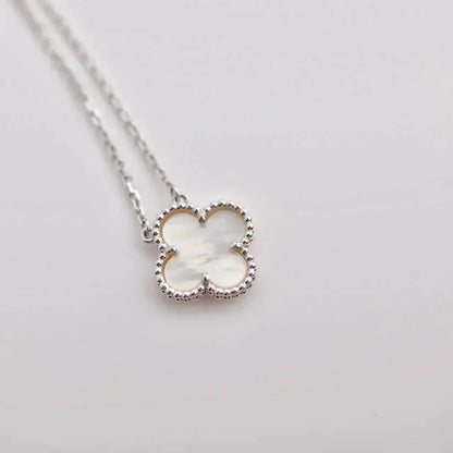 ¡®Glow Jewelry¡¯CLOVER  15MM WHITE MOTHER-OF-PEARL SILVER