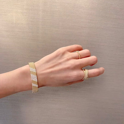 [Glow Jewelry]  FIVE-ROW DIAMOND BRACELET
