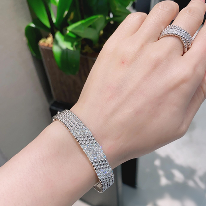 [Glow Jewelry]  FIVE-ROW DIAMOND BRACELET