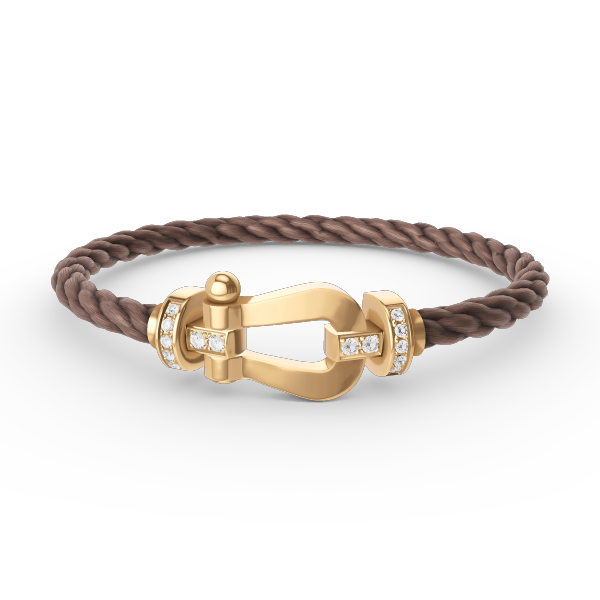 Glow Jewelry「FORCE LARGE HORSESHOE HALF DIAMOND BRACELET GOLD」