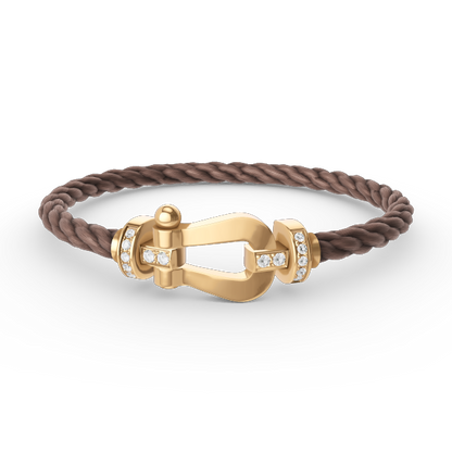 Glow Jewelry「FORCE LARGE HORSESHOE HALF DIAMOND BRACELET GOLD」