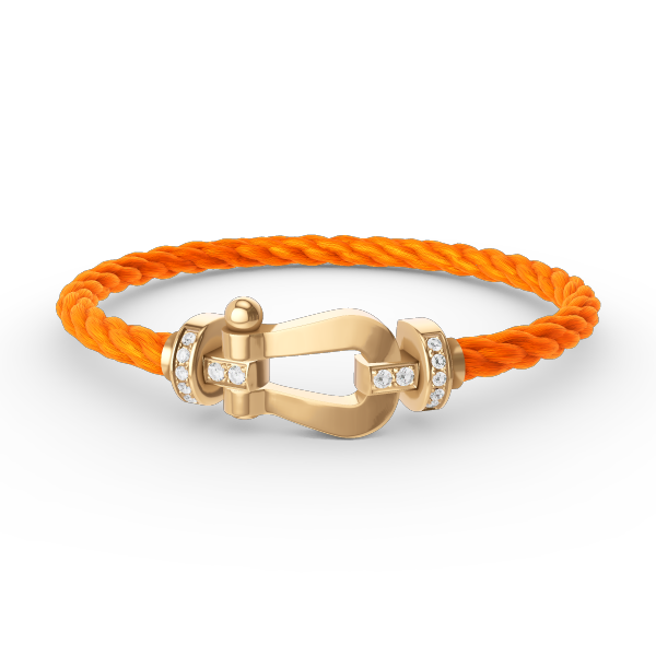 Glow Jewelry「FORCE LARGE HORSESHOE HALF DIAMOND BRACELET GOLD」