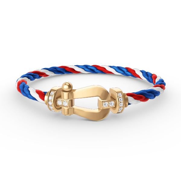 Glow Jewelry「FORCE LARGE HORSESHOE HALF DIAMOND BRACELET GOLD」