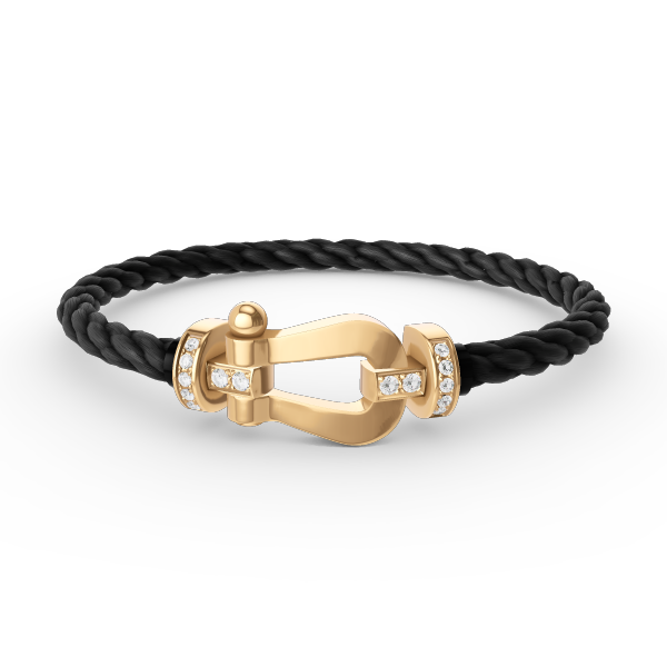 Glow Jewelry「FORCE LARGE HORSESHOE HALF DIAMOND BRACELET GOLD」