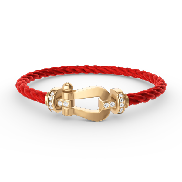 Glow Jewelry「FORCE LARGE HORSESHOE HALF DIAMOND BRACELET GOLD」