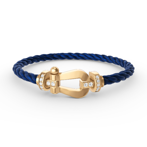 Glow Jewelry「FORCE LARGE HORSESHOE HALF DIAMOND BRACELET GOLD」