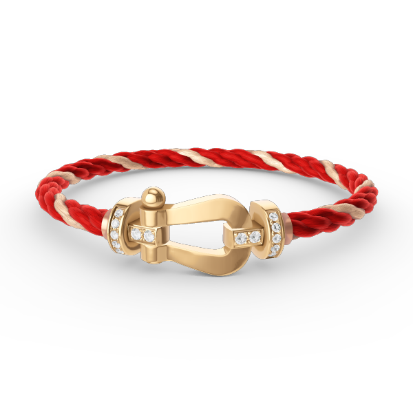 Glow Jewelry「FORCE LARGE HORSESHOE HALF DIAMOND BRACELET GOLD」