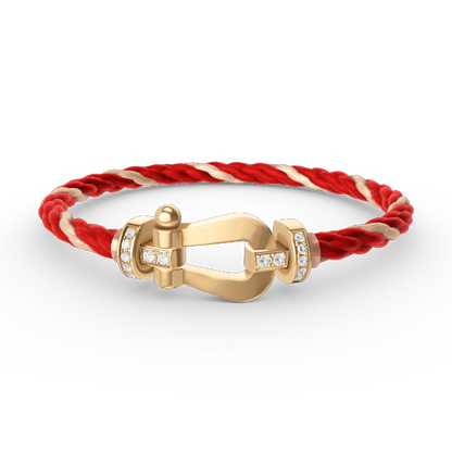 Glow Jewelry「FORCE LARGE HORSESHOE HALF DIAMOND BRACELET GOLD」