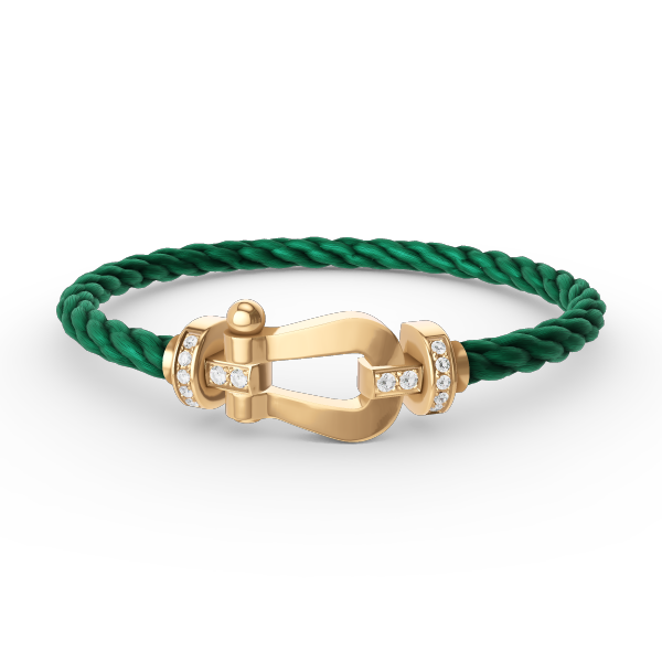 Glow Jewelry「FORCE LARGE HORSESHOE HALF DIAMOND BRACELET GOLD」