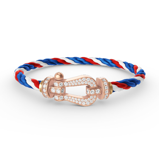 ¡®Glow Jewelry¡¯FORCE LARGE HORSESHOE FULL DIAMOND BRACELET ROSE GOLD