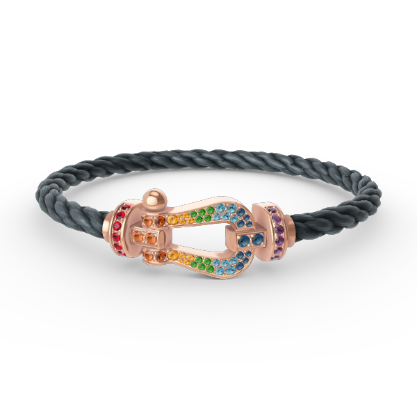 ¡®Glow Jewelry¡¯FORCE LARGE HORSESHOE  COLORED DIAMOND BRACELET ROSE GOLD