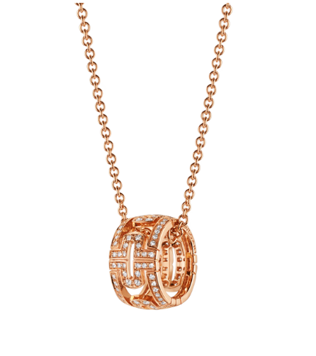 [Glow Jewelry]PARENTESI NECKLACE PINK GOLD DIAMOND