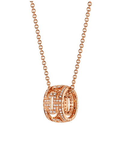 [Glow Jewelry]PARENTESI NECKLACE PINK GOLD DIAMOND
