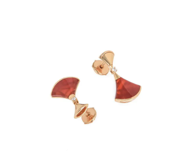 [Glow Jewelry]DREAM Carnelian PINK GOLD EARRINGS